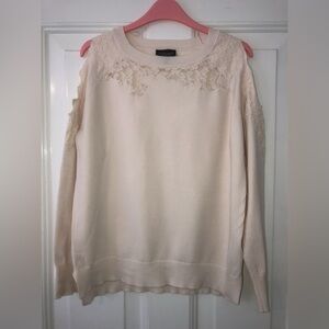 Light pink Lace Detail Sweater